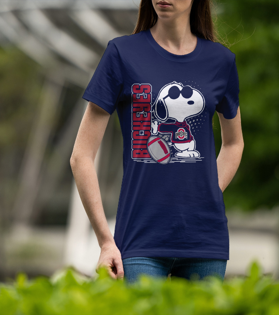 Buckeyes Ohio State Snoopy Football T-Shirt