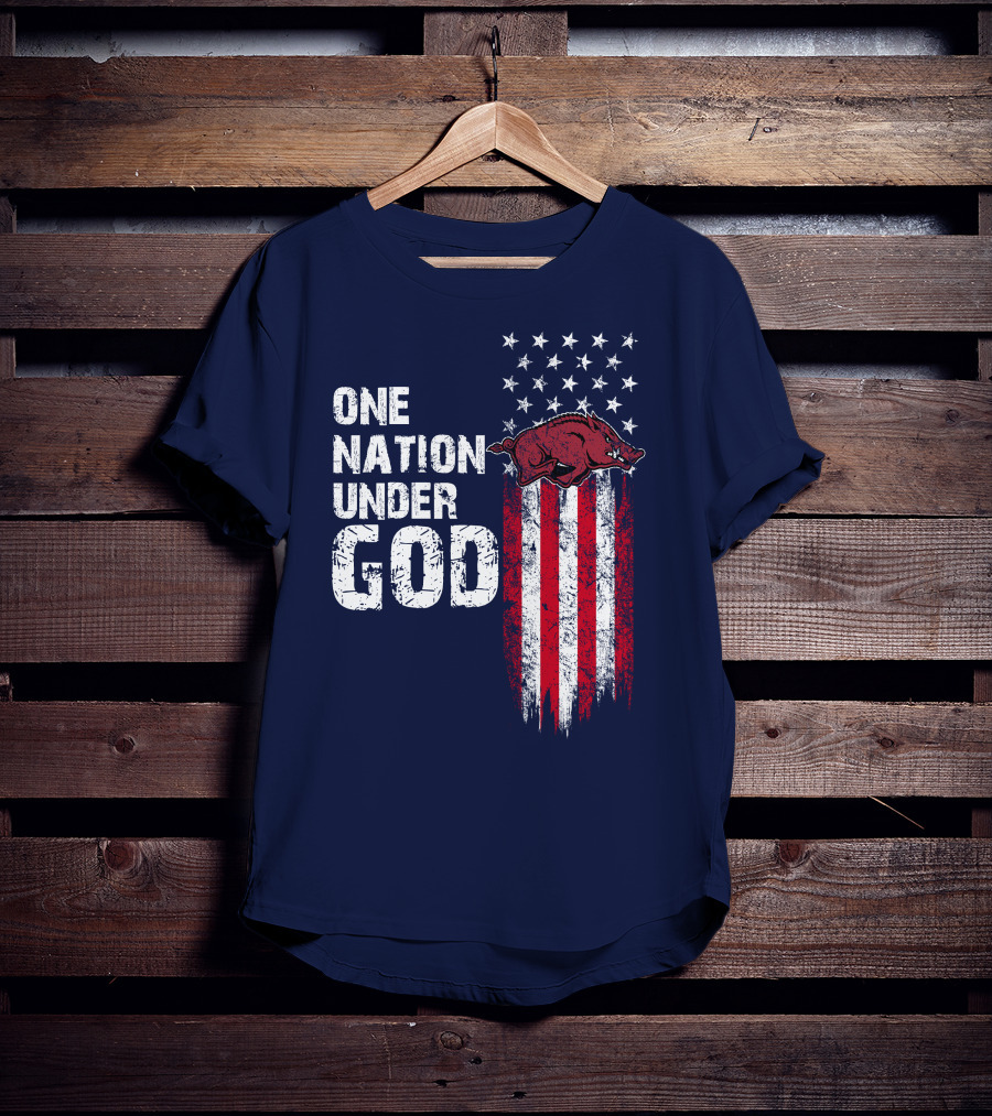 One Nation Under God Arkansas Razorbacks T-Shirt