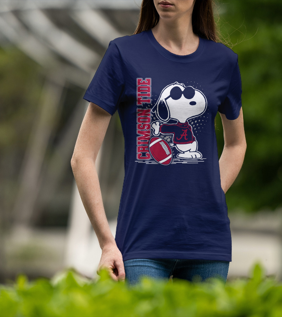 Crimson Tide Alabama Snoopy Football T-Shirt