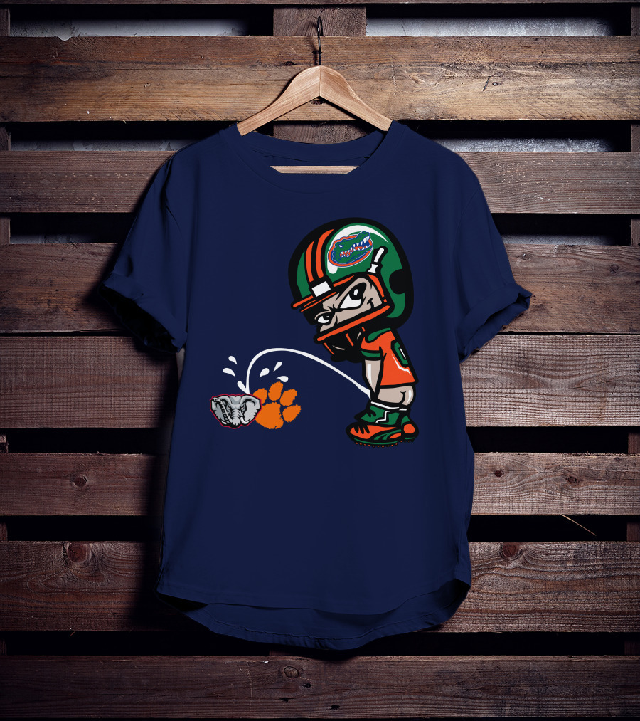 Florida Gators Football Rivalry Satire With Tiger Paw And Elephant T-Shirt