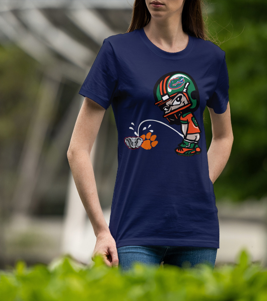 Florida Gators Football Rivalry Satire With Tiger Paw And Elephant T-Shirt