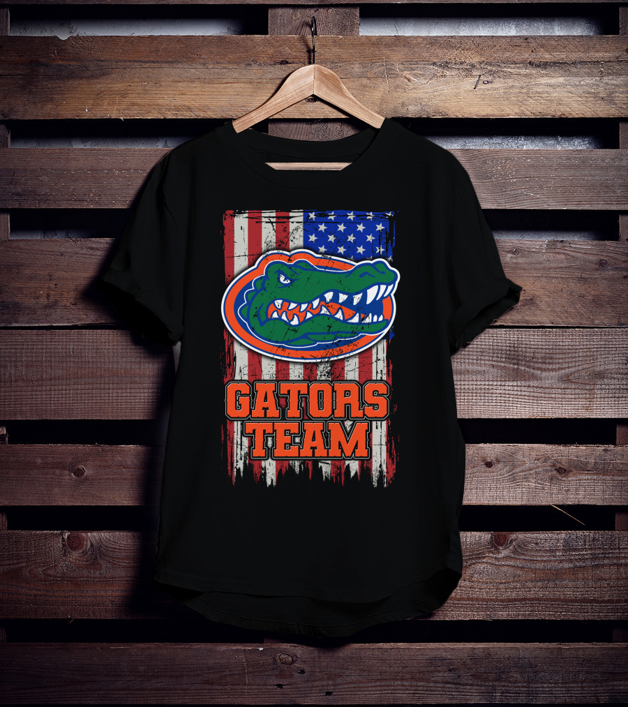 Gators Team Florida American Flag T-Shirt