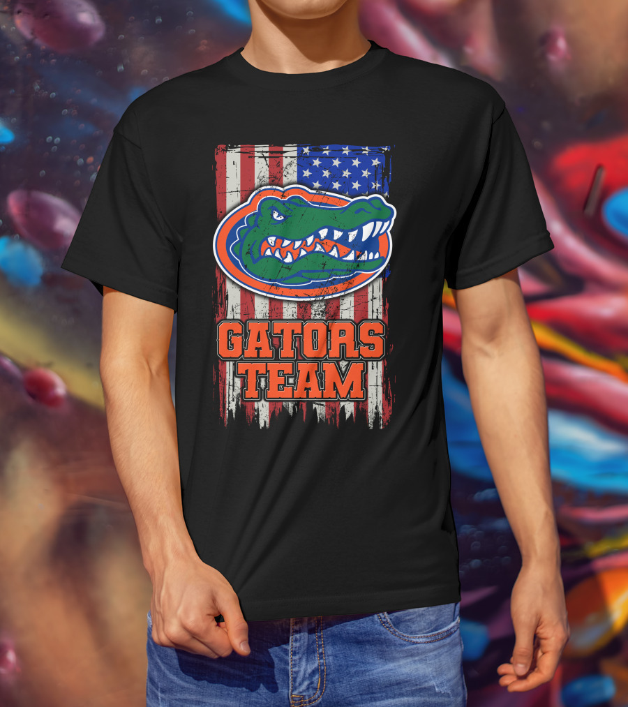 Gators Team Florida American Flag T-Shirt
