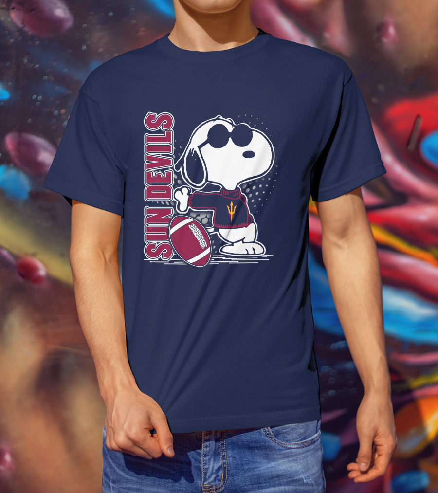 Sun Devils Snoopy Football T-Shirt