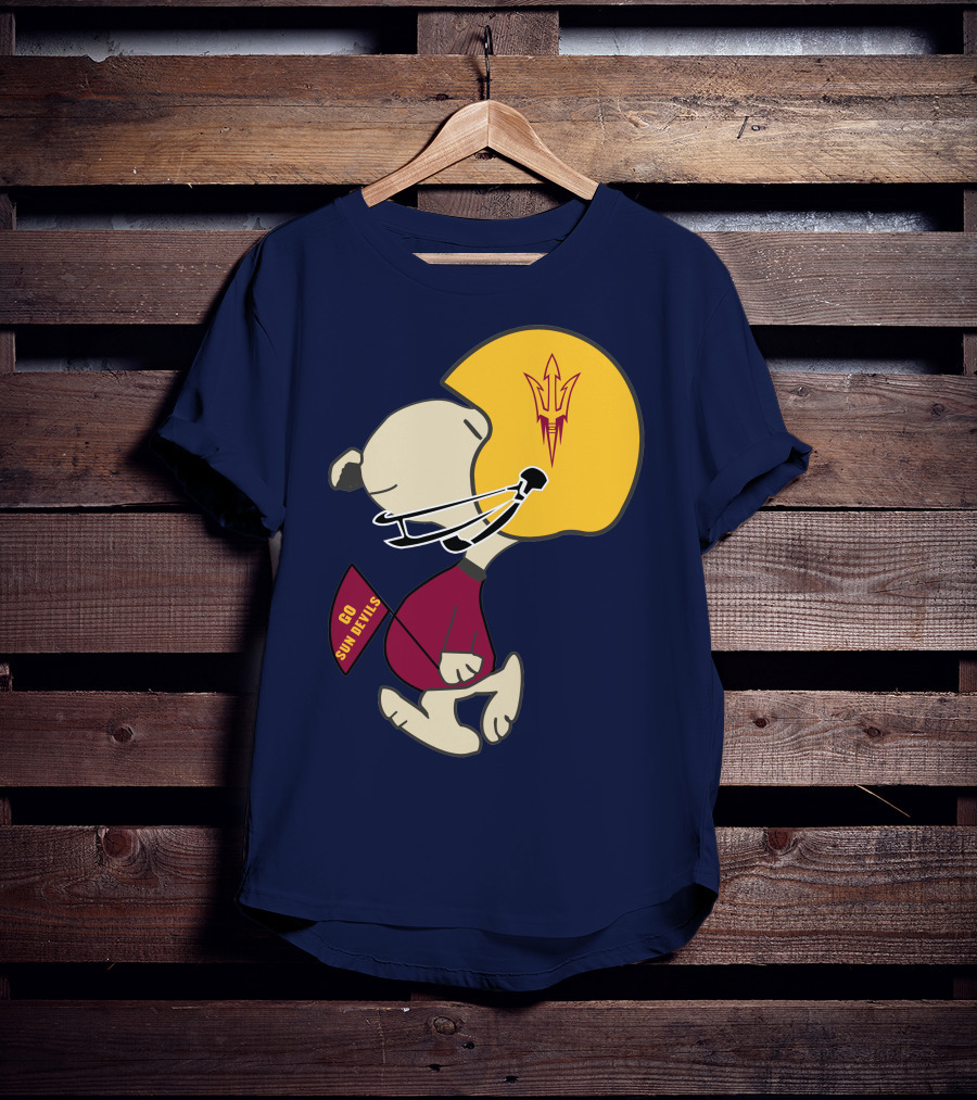 Snoopy Arizona State Sun Devils Football Helmet Go Sun Devils T-Shirt
