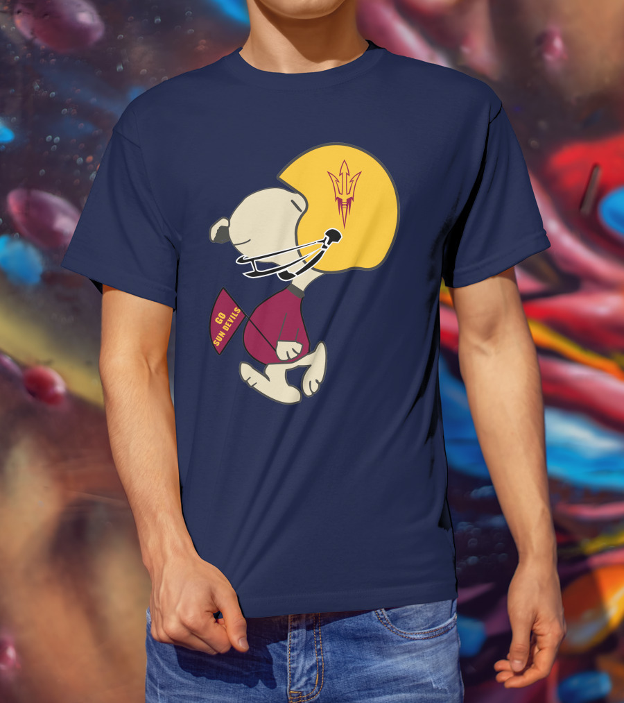 Snoopy Arizona State Sun Devils Football Helmet Go Sun Devils T-Shirt