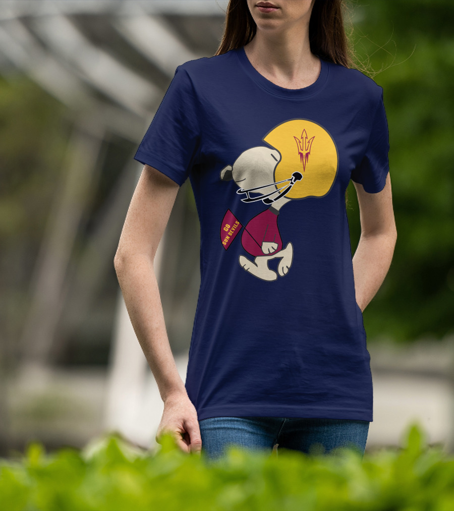 Snoopy Arizona State Sun Devils Football Helmet Go Sun Devils T-Shirt
