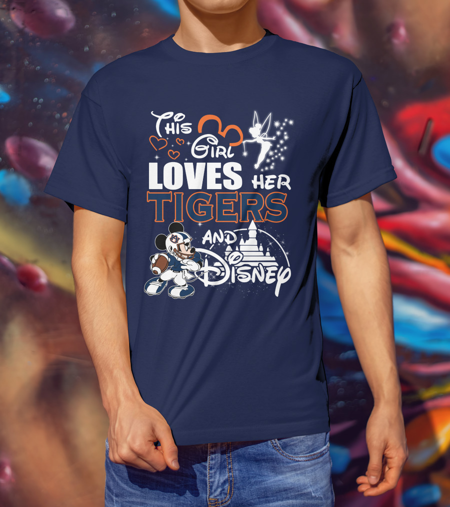 This Girl Loves Her Auburn Tigers And Disney T-Shirt