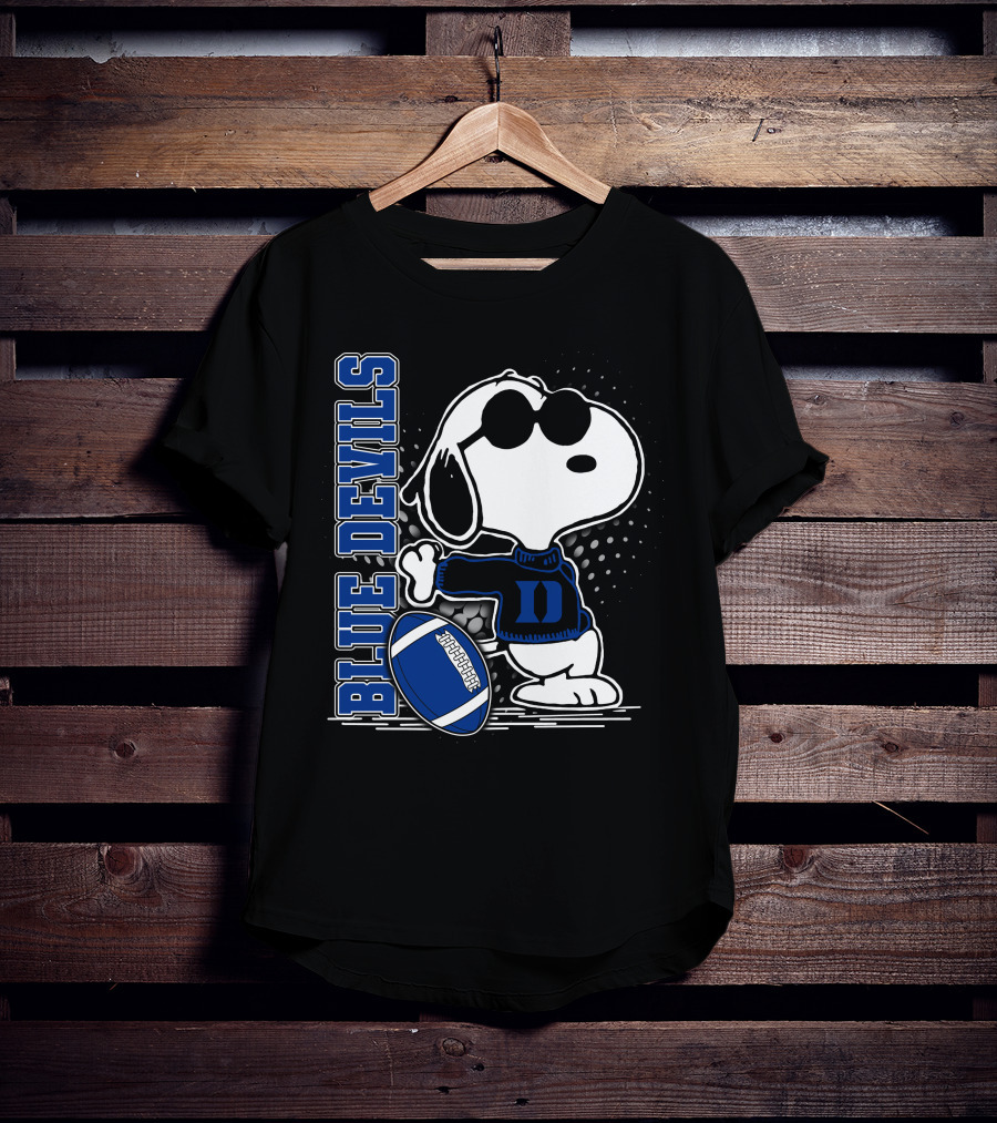 Snoopy Football Style Blue Devils T-Shirt