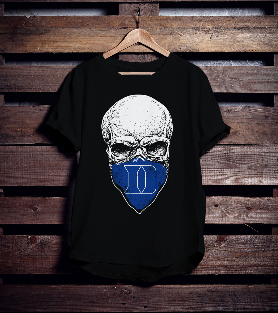 Duke Blue Devils D Logo Skull T-Shirt