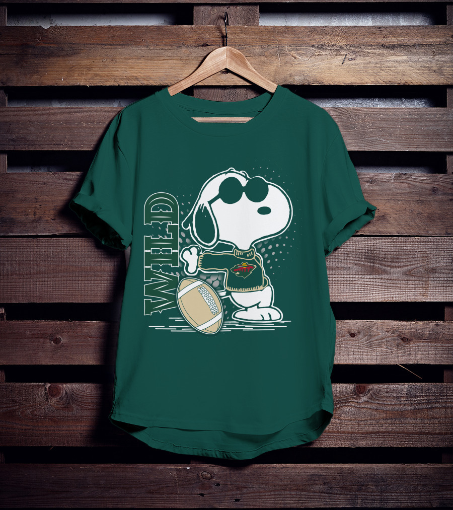 Minnesota Wild Snoopy Sports Icon Cozy Sweater Football T-Shirt