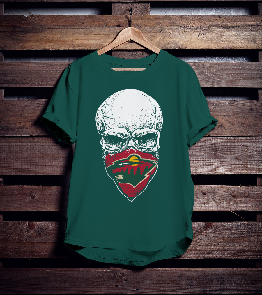 Minnesota Wild Skull Logo Bandana T-Shirt