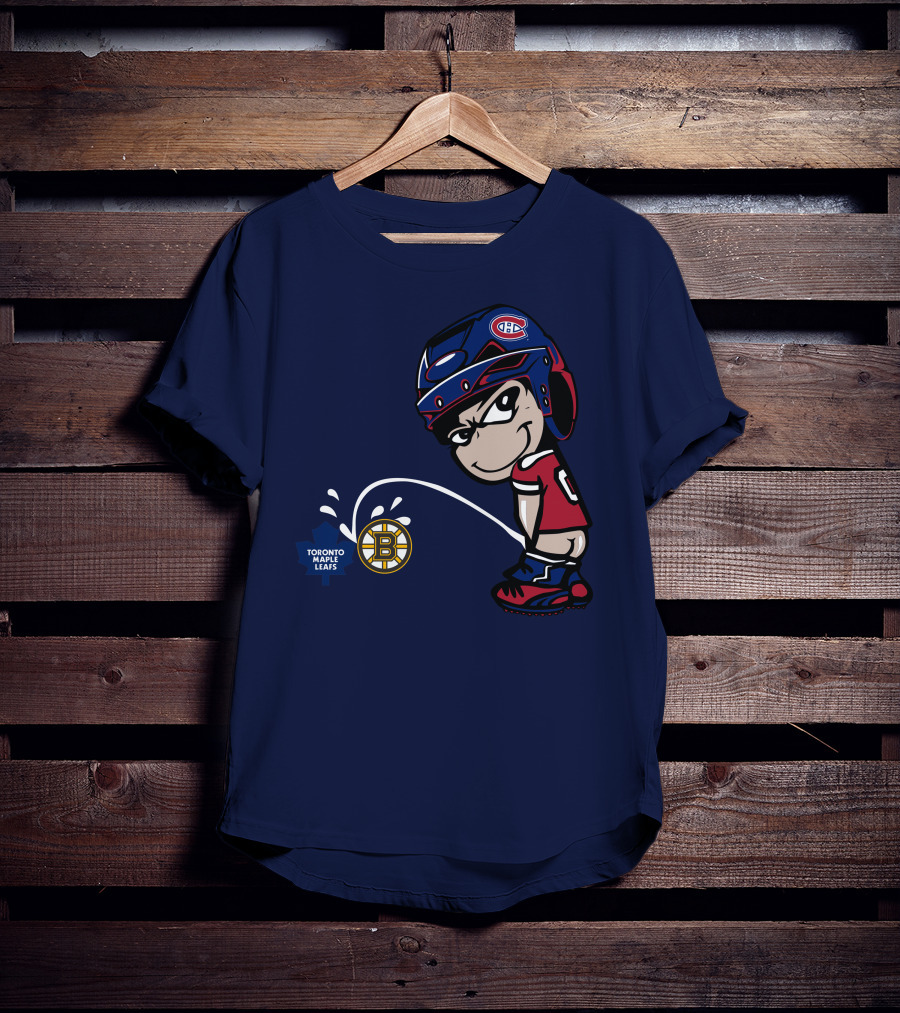 Montreal Canadiens Toronto Maple Leafs Boston Bruins Hockey Rivalry T-Shirt
