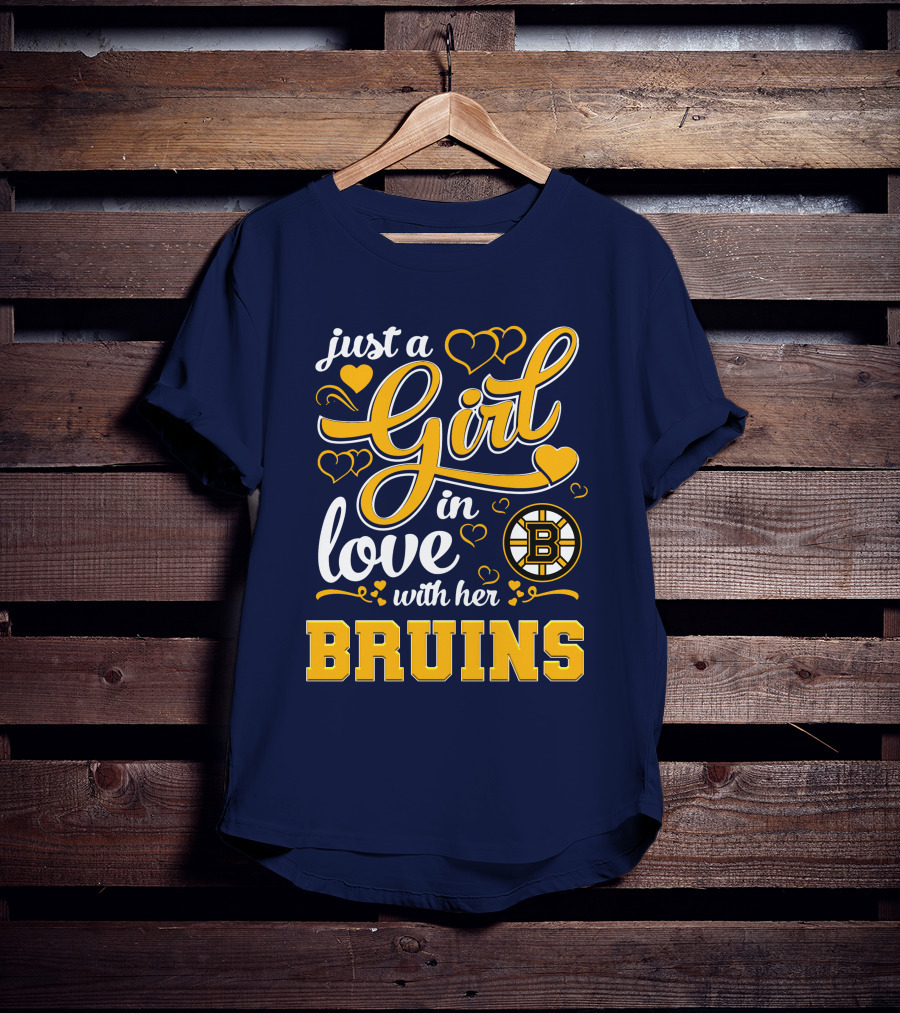 Just A Girl In Love With Her Boston Bruins T-Shirt
