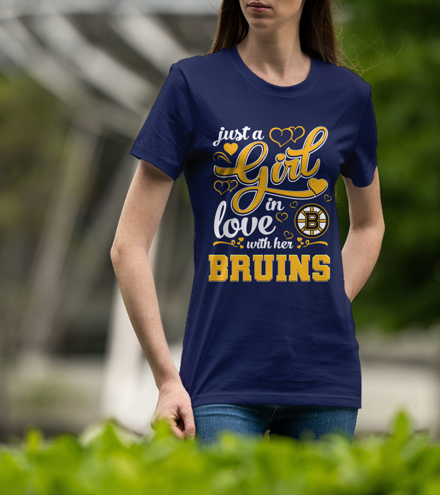Just A Girl In Love With Her Boston Bruins T-Shirt