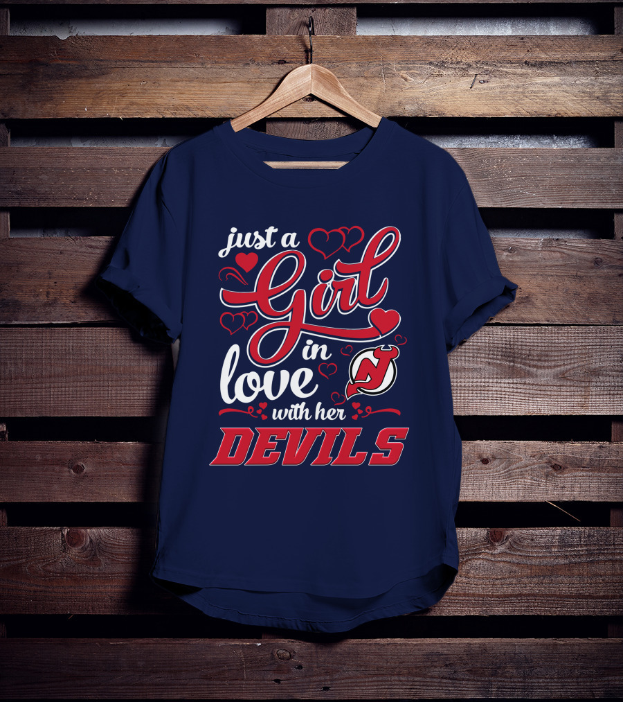 Just A Girl In Love With Her New Jersey Devils T-Shirt