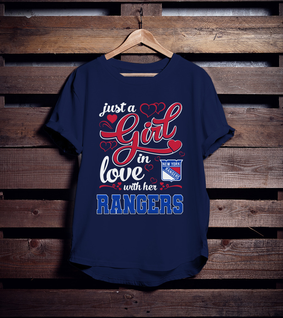 Just A Girl In Love With Her New York Rangers T-Shirt
