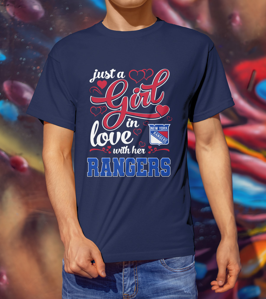 Just A Girl In Love With Her New York Rangers T-Shirt