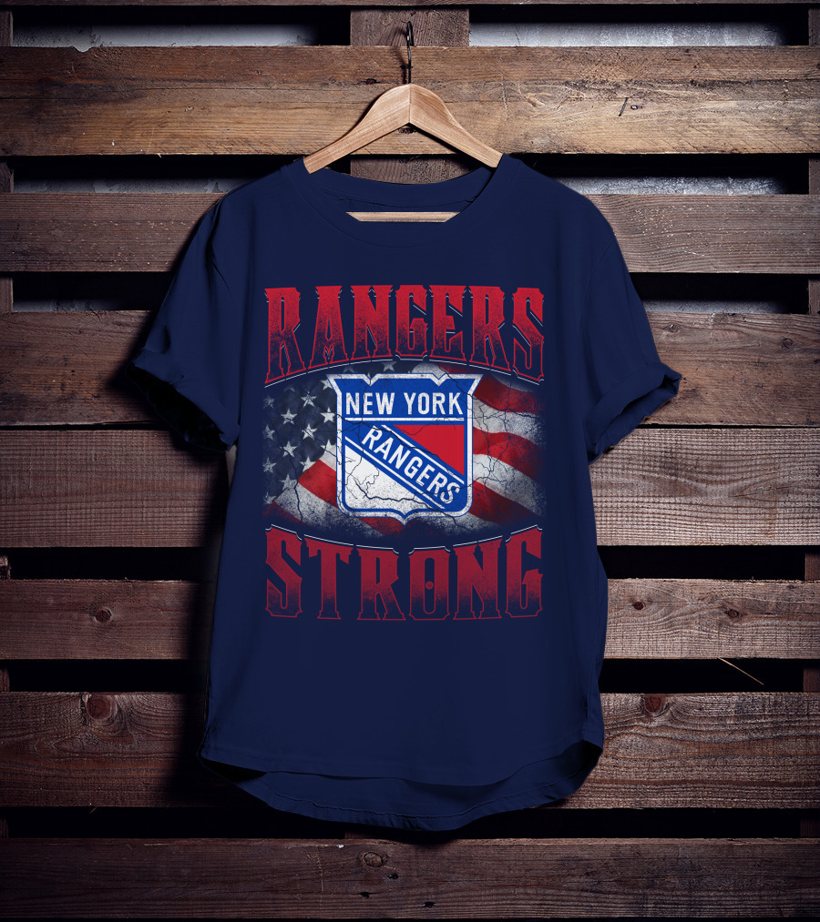 Rangers Strong New York American Flag T-Shirt