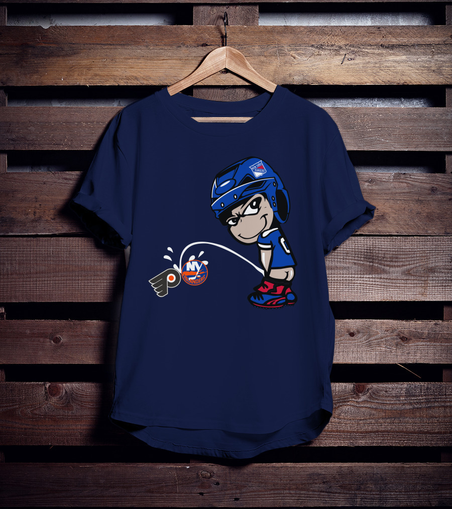 New York Rangers Fan Ny Islanders Philadelphia Flyers Rivalry T-Shirt