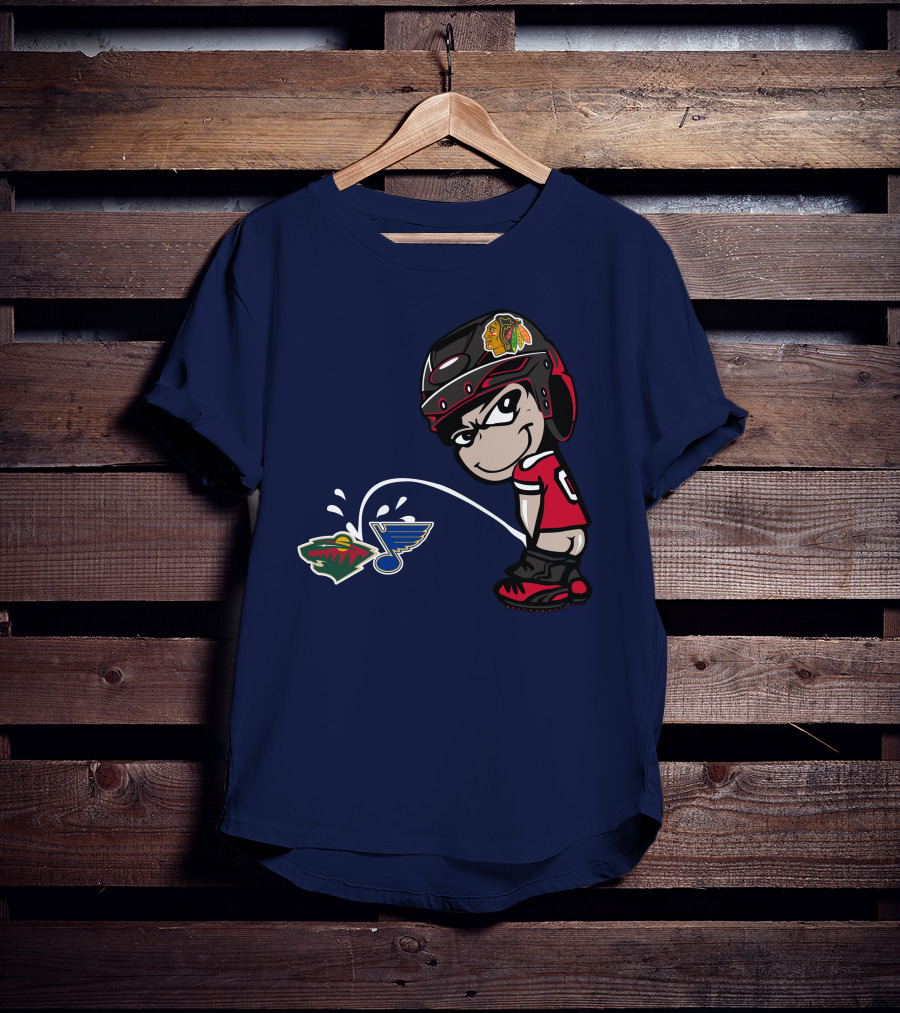 Chicago Blackhawks Hockey Rivalry Minnesota Wild St. Louis Blues T-Shirt