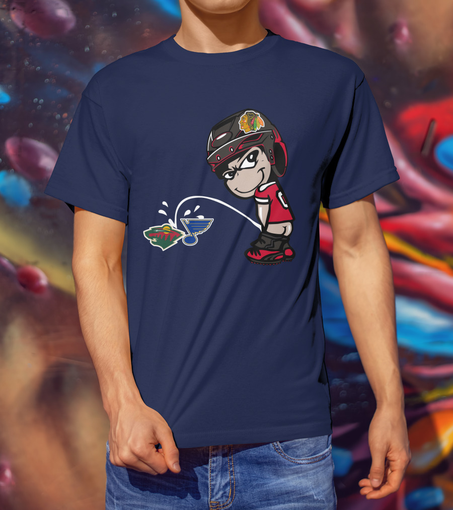 Chicago Blackhawks Hockey Rivalry Minnesota Wild St. Louis Blues T-Shirt