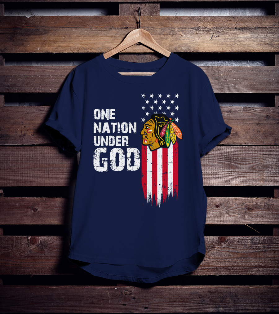 Chicago Blackhawks One Nation Under God T-Shirt