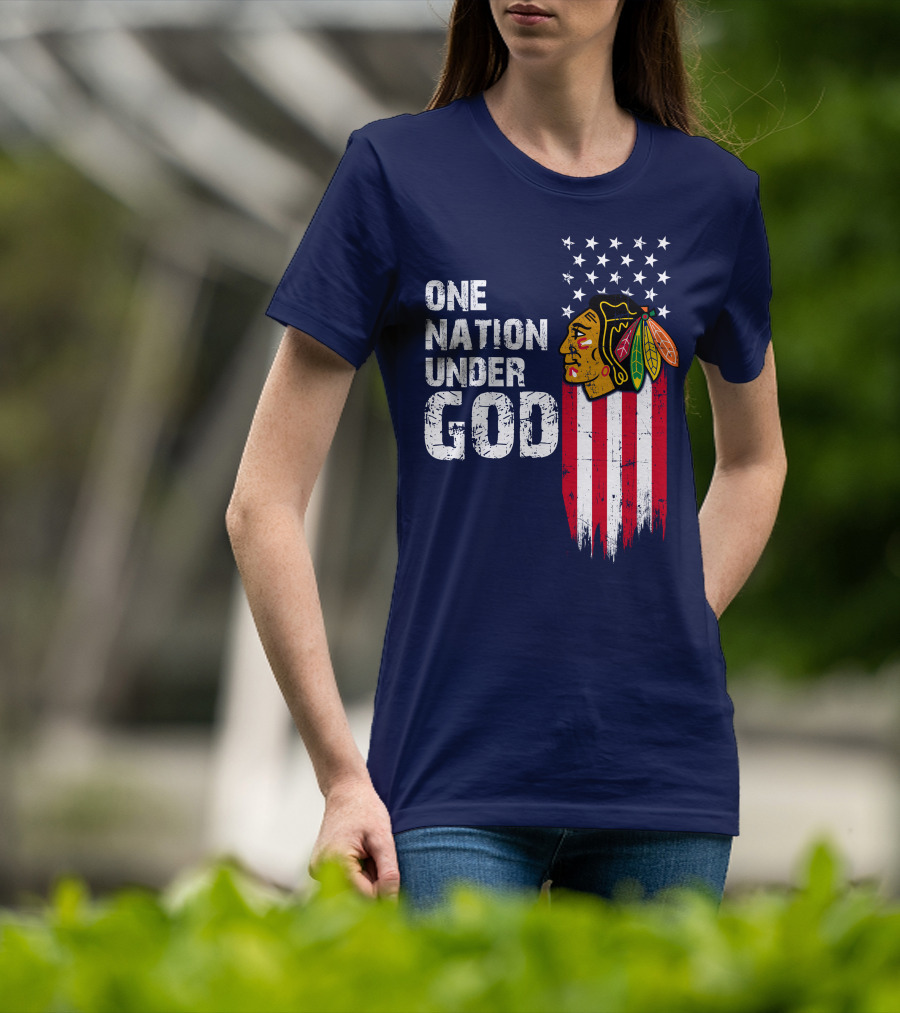 Chicago Blackhawks One Nation Under God T-Shirt
