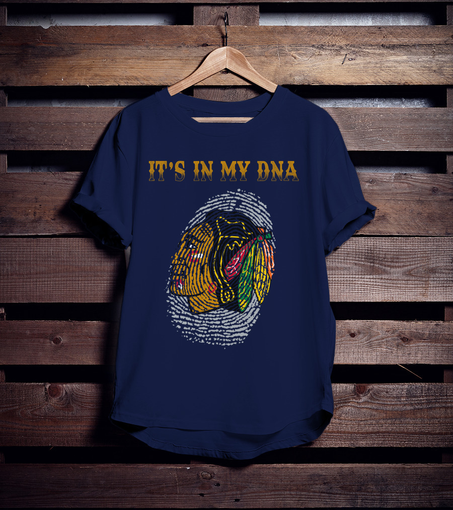 Chicago Blackhawks It's In My Dna Fingerprint T-Shirt