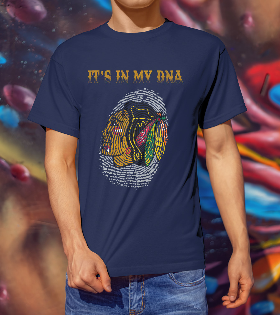Chicago Blackhawks It's In My Dna Fingerprint T-Shirt
