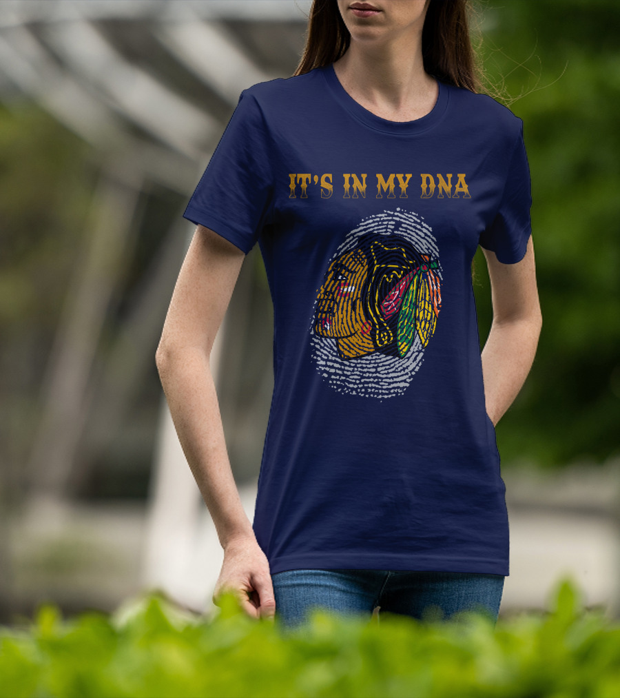 Chicago Blackhawks It's In My Dna Fingerprint T-Shirt