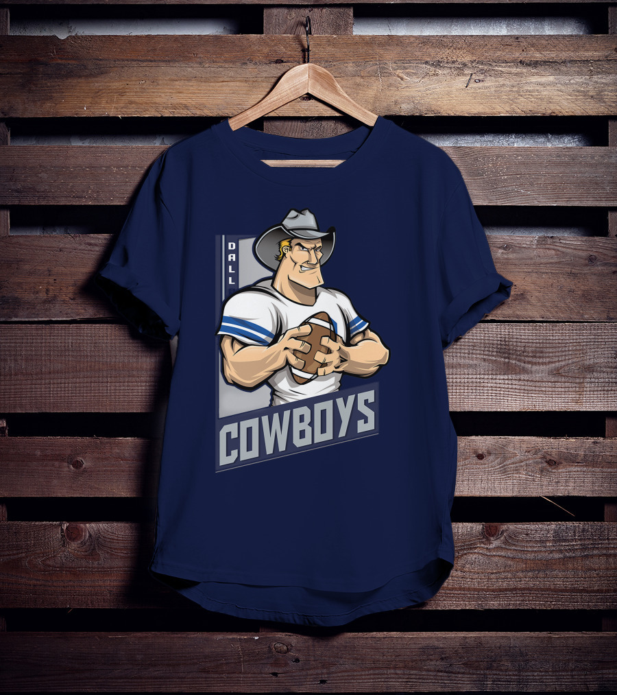 Dallas Cowboys Football Cartoon Character T-Shirt
