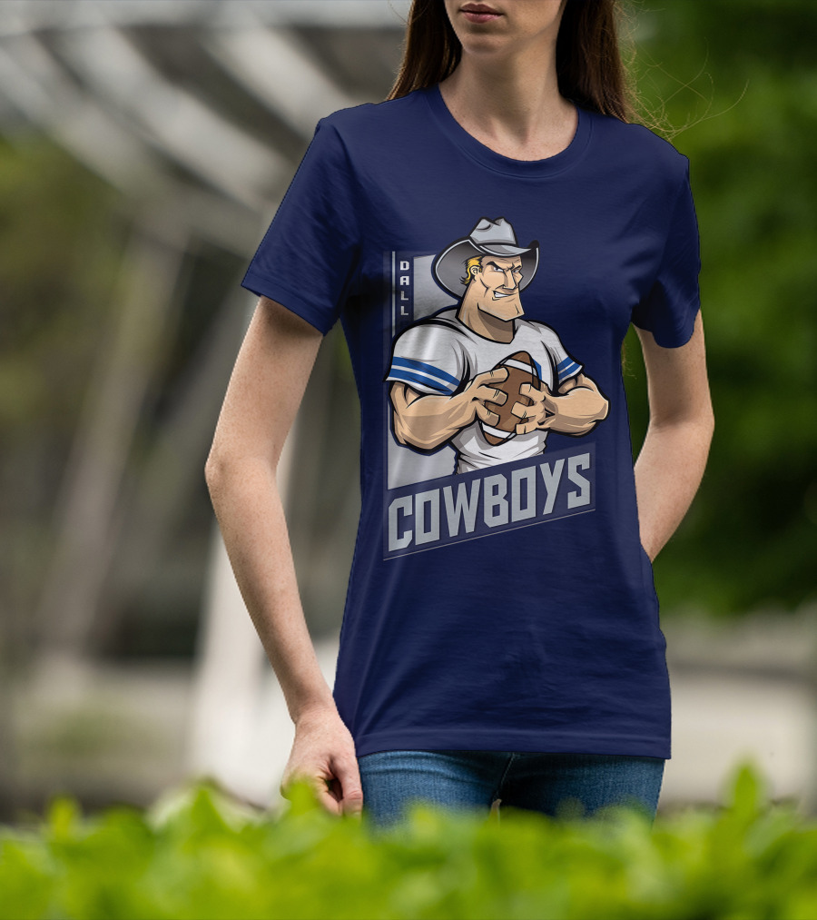Dallas Cowboys Football Cartoon Character T-Shirt