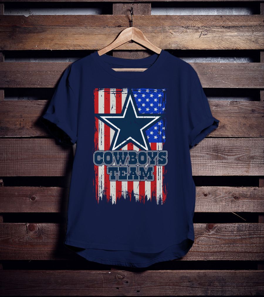 Cowboys Team Usa Flag Star T-Shirt