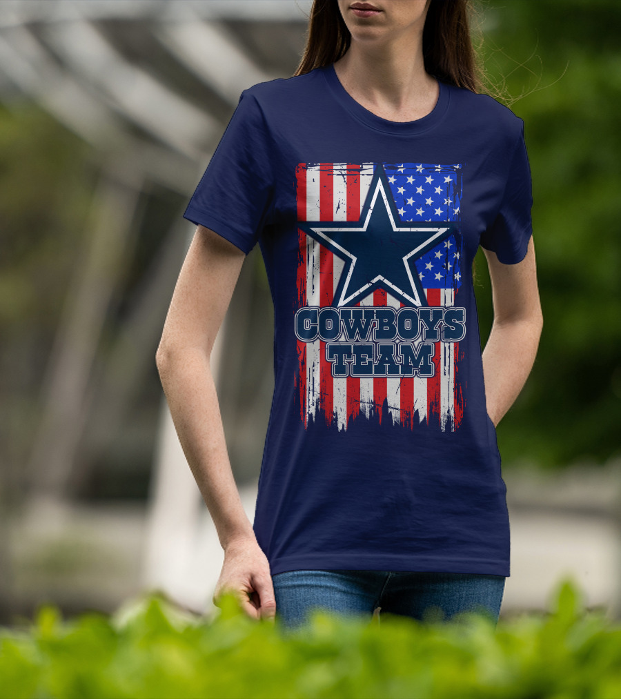 Cowboys Team Usa Flag Star T-Shirt