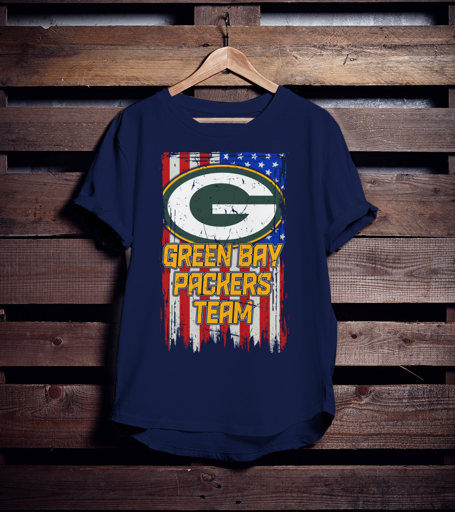 Green Bay Packers Team Flag T-Shirt