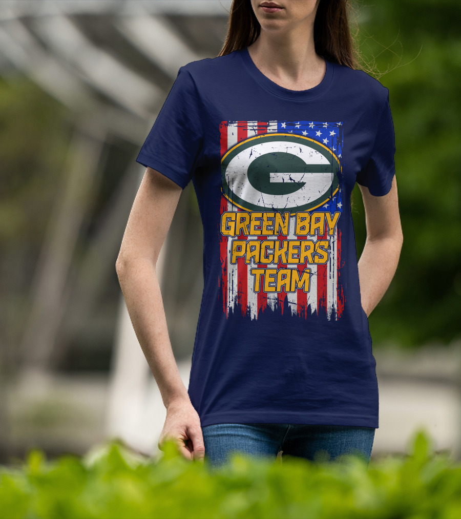 Green Bay Packers Team Flag T-Shirt