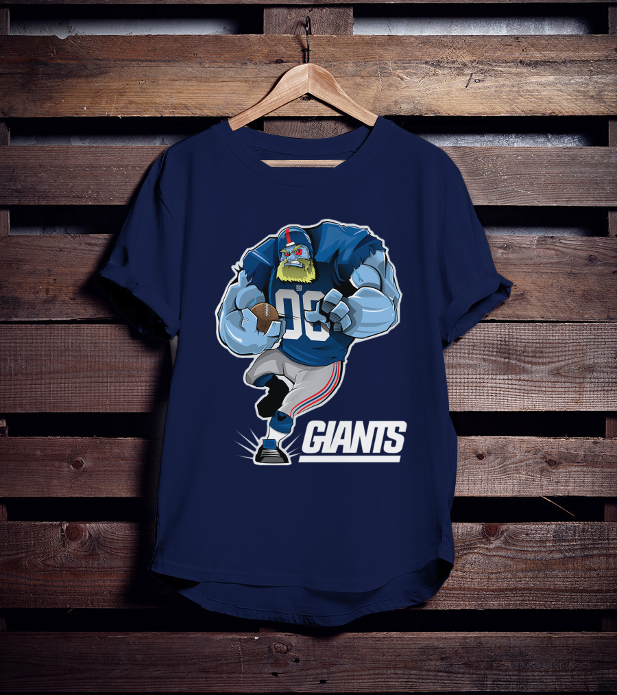 New York Giants Giants 98 Football Player Cartoon T-Shirt