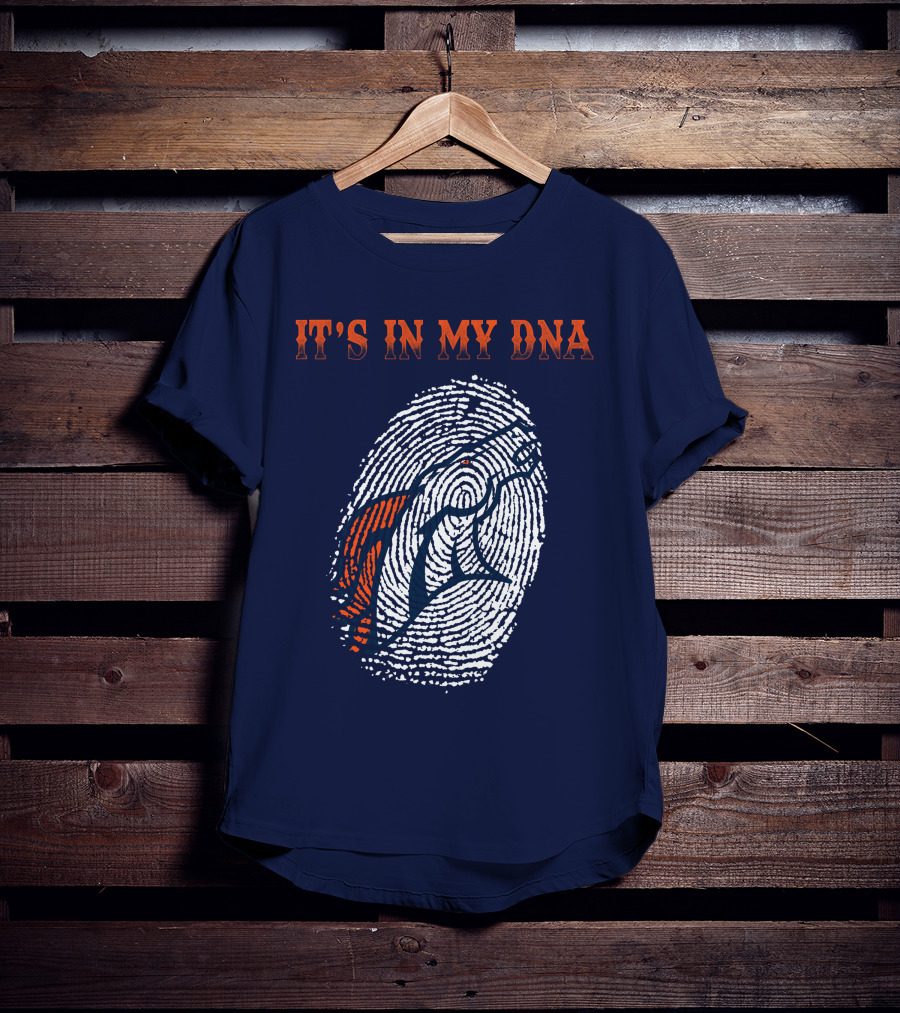 It's In My Dna Denver Broncos Fingerprint T-Shirt
