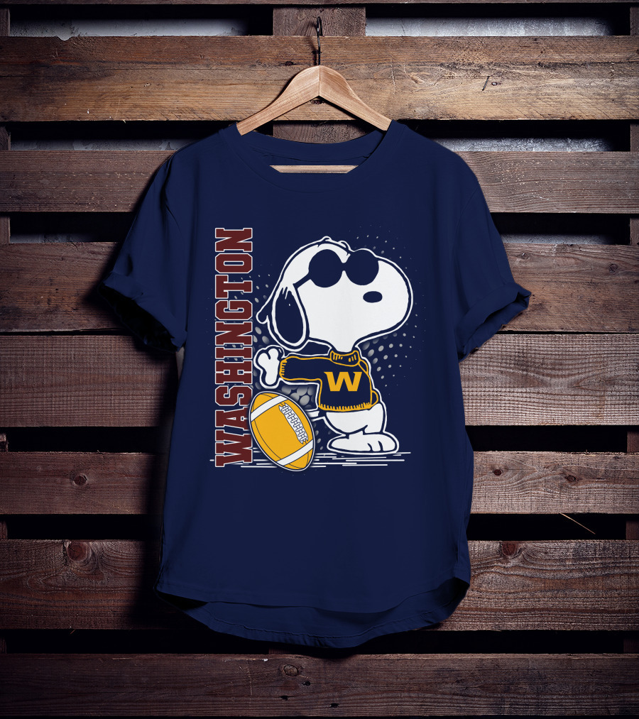 Snoopy Washington Football W Sweater Sunglasses T-Shirt