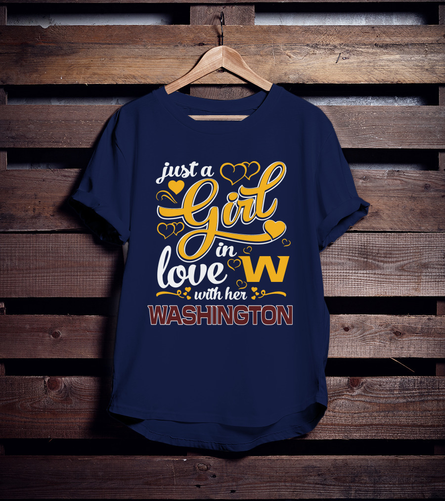 Just A Girl In Love With Her Washington T-Shirt