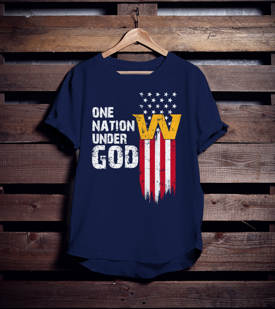 One Nation Under God Washington Usa Flag T-Shirt