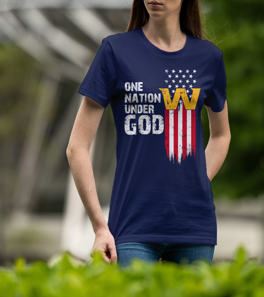 One Nation Under God Washington Usa Flag T-Shirt
