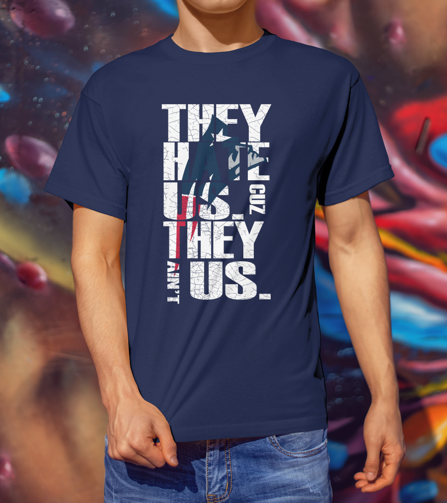 They Hate Us Cuz They Ain't Us New England Patriots T-Shirt