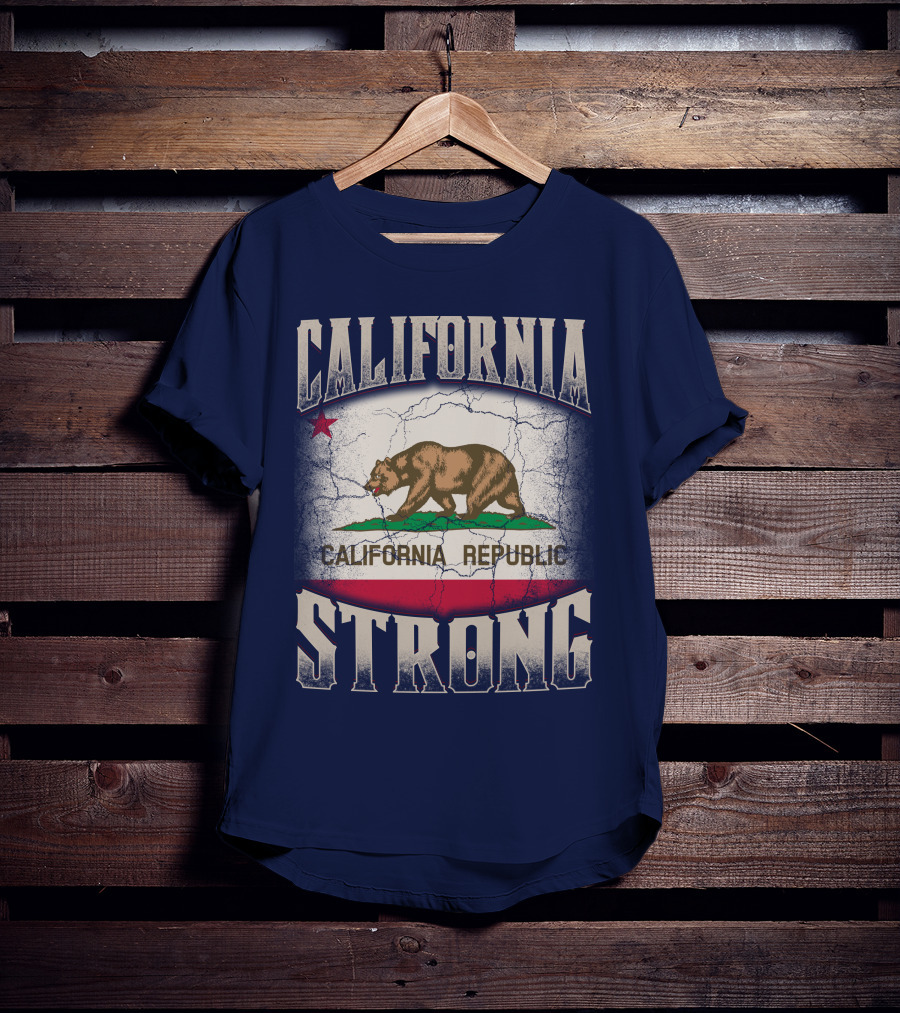 California Republic Strong Bear Flag T-Shirt