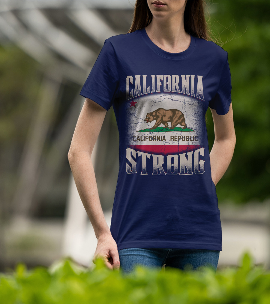California Republic Strong Bear Flag T-Shirt