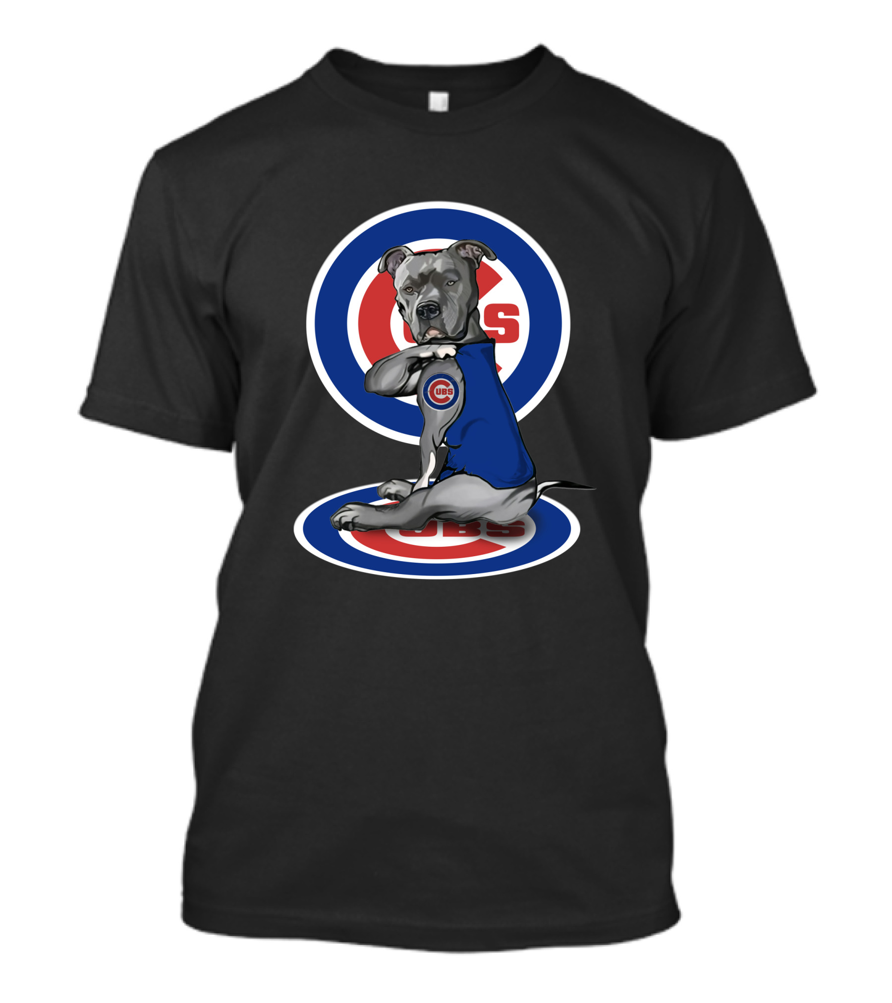 Chicago Cubs Pitbull Fan Hoodie With Cubs T-Shirt
