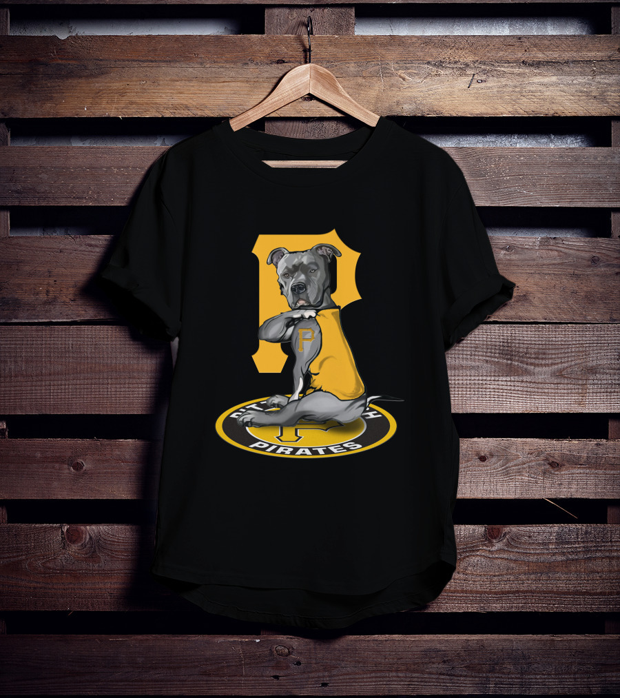 Pittsburgh Pirates Dog Mascot With Yellow Sweater And Team T-Shirt