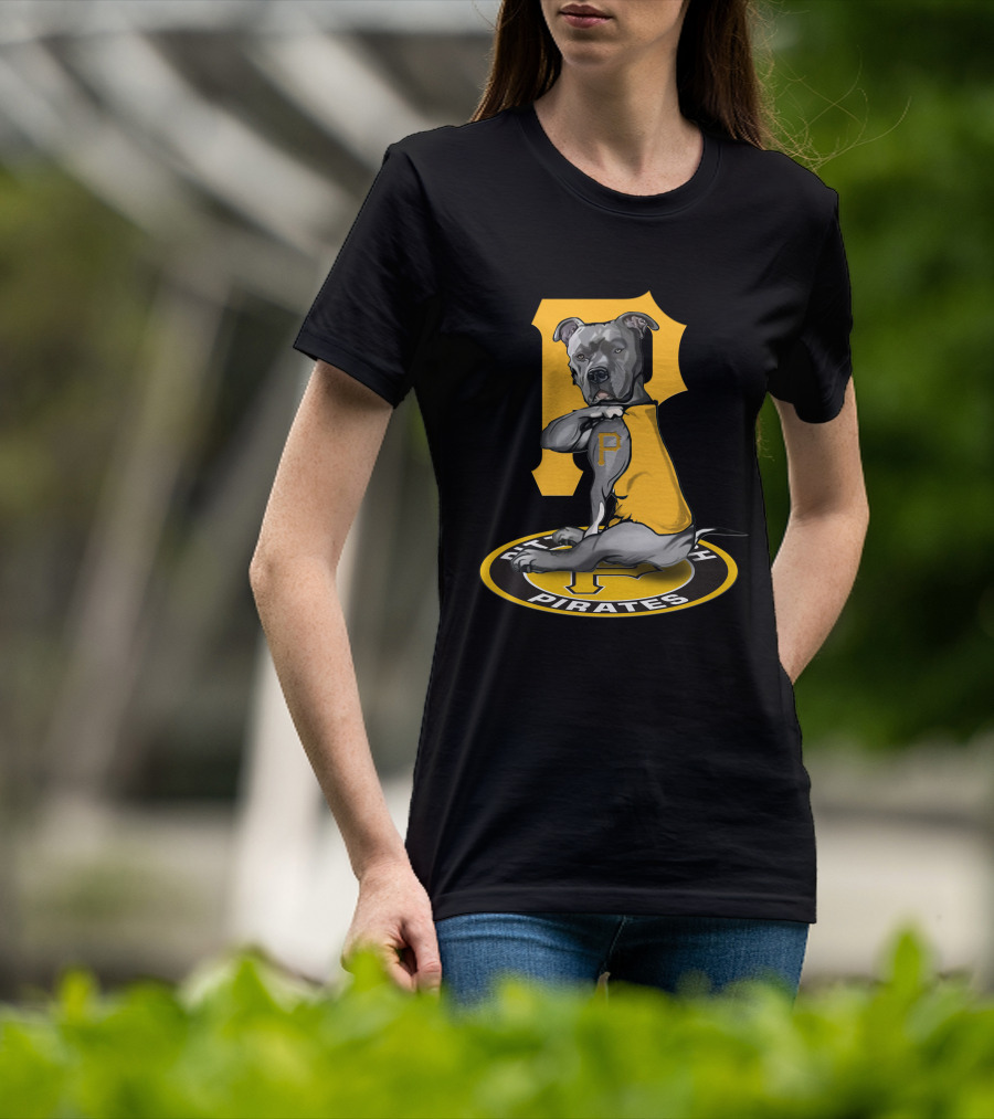 Pittsburgh Pirates Dog Mascot With Yellow Sweater And Team T-Shirt