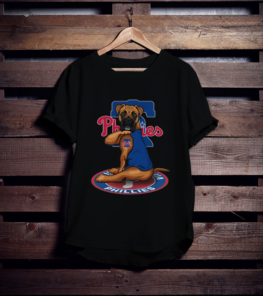 Philadelphia Phillies Dog Mascot Sitting On T-Shirt